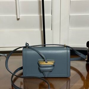 Loewe Barcelona Steel Blue Leather Crossbody Bag